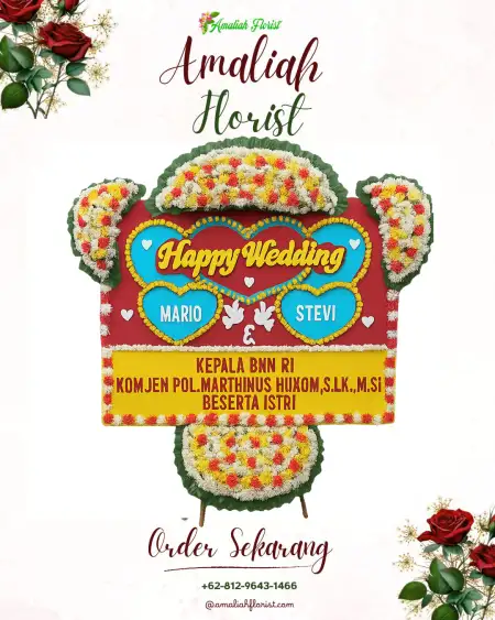 Papan Bunga Pernikahan Candikusuma